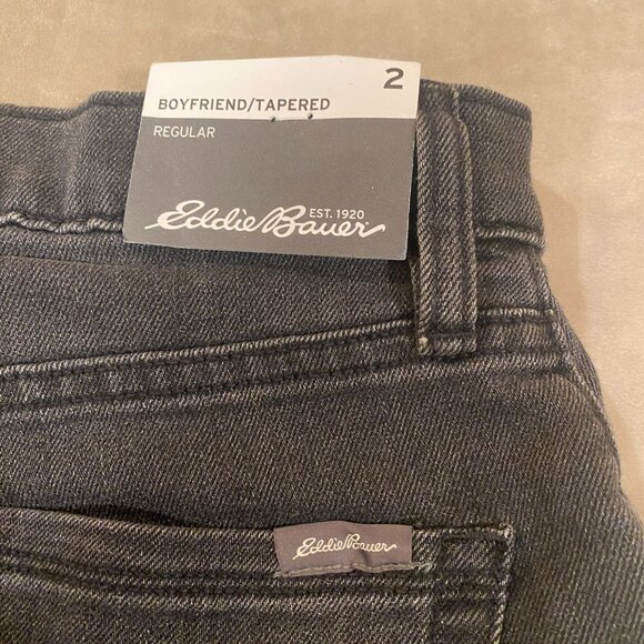 Black Eddie Bauer Flannel lined jeans. Womens size 2. New with tags - Picture 8 of 9